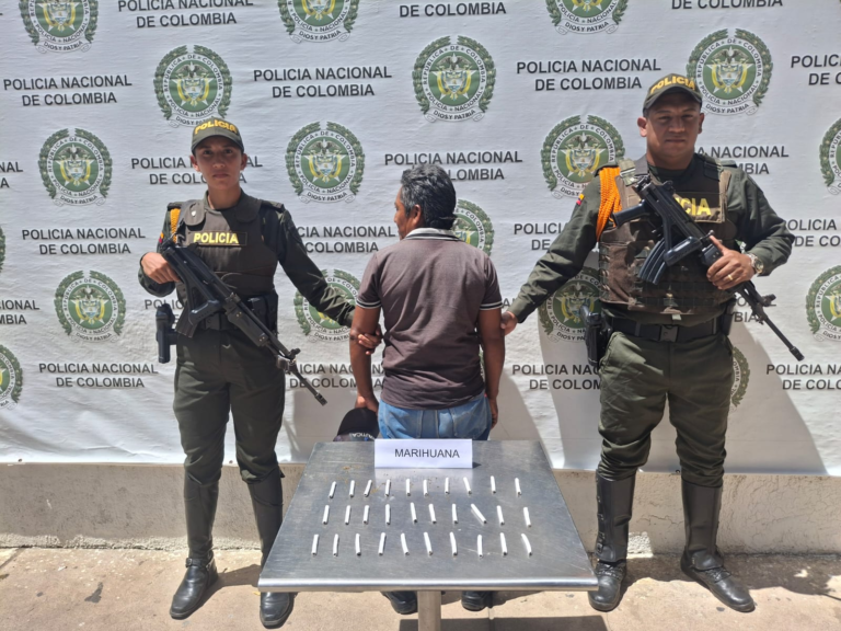 Capturado en Riohacha con 30 cigarrillos de marihuana durante operativo de control