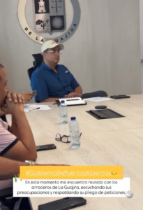 Gobernador Jairo Aguilar respalda pliego de peticiones del sector arrocero de La Guajira