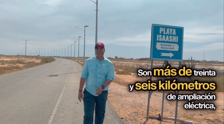Gobernador Jairo Aguilar anunció la llegada de energía eléctrica a Mayapo: se encendieron más de 36 kilometros de vías