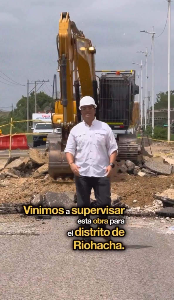 Gobernador Jairo Aguilar sigue cumpliendo la palabra: inspecciona obra de impacto en Riohacha