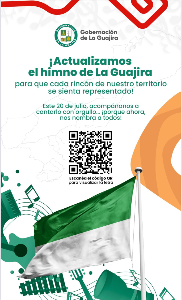 Gobernación de La Guajira graba nueva versión del himno del departamento tras una década de espera