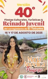 Afiche oficial 2025, María Angélica Fragozo Cuello Reina Anfitriona