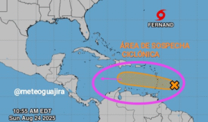 Meteoguajira advierte sobre área de sospecha ciclónica que podría afectar a La Guajira esta semana