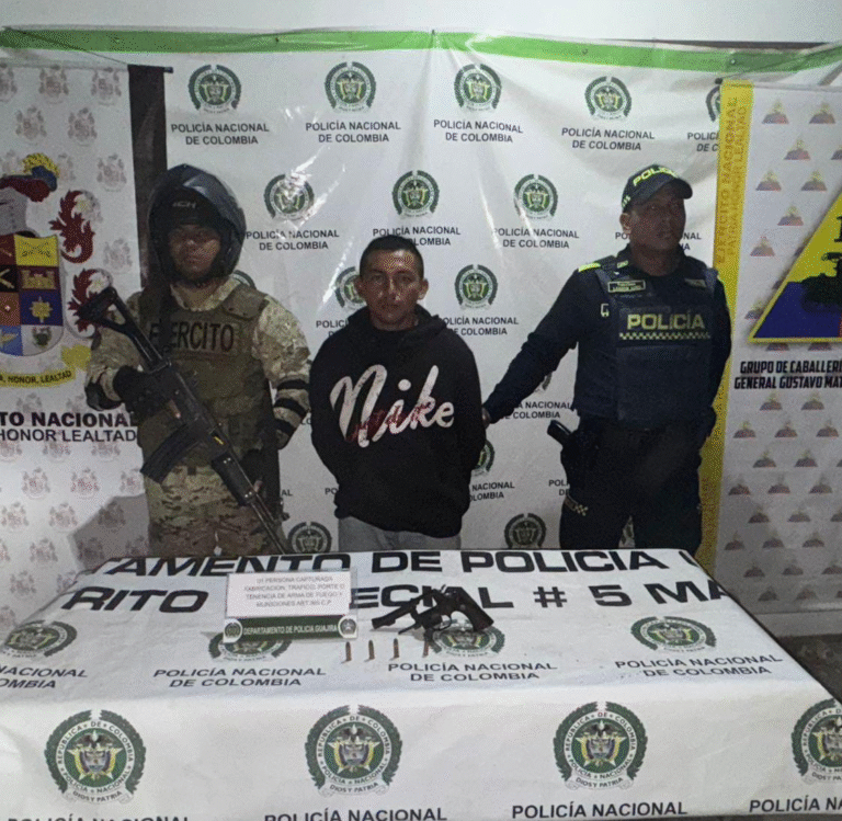 José Daniel Parra Machado, capturado.