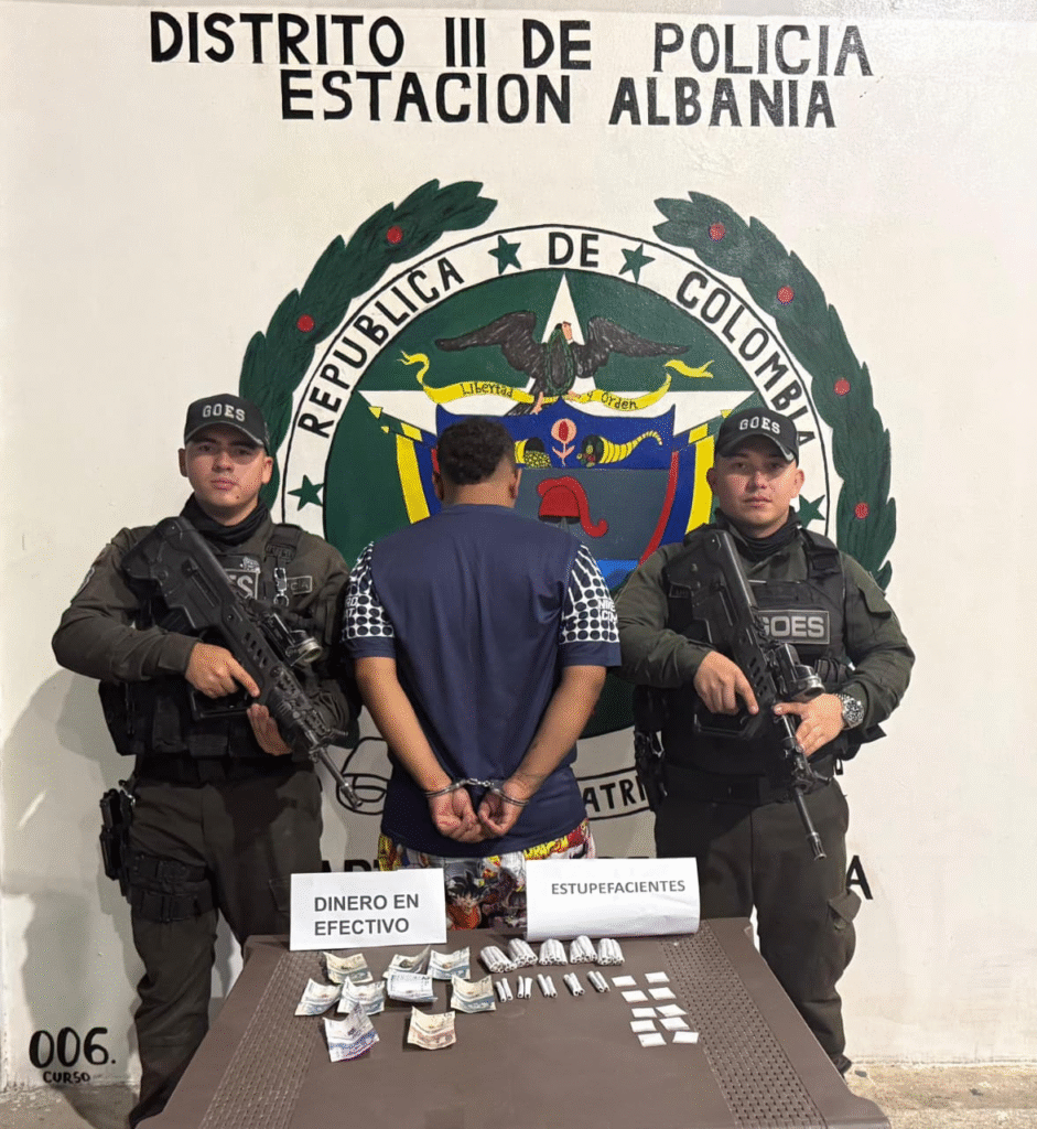 Derian Jesid Caballero Iriarte, capturado.