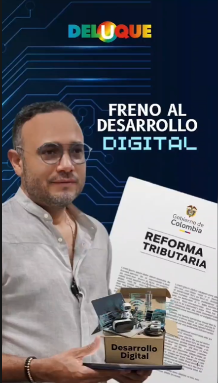 Senador Alfredo Deluque advierte que reforma tributaria afectará el desarrollo digital en Colombia