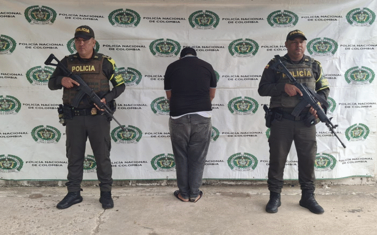 Auvin Berrio Mejía, capturado.