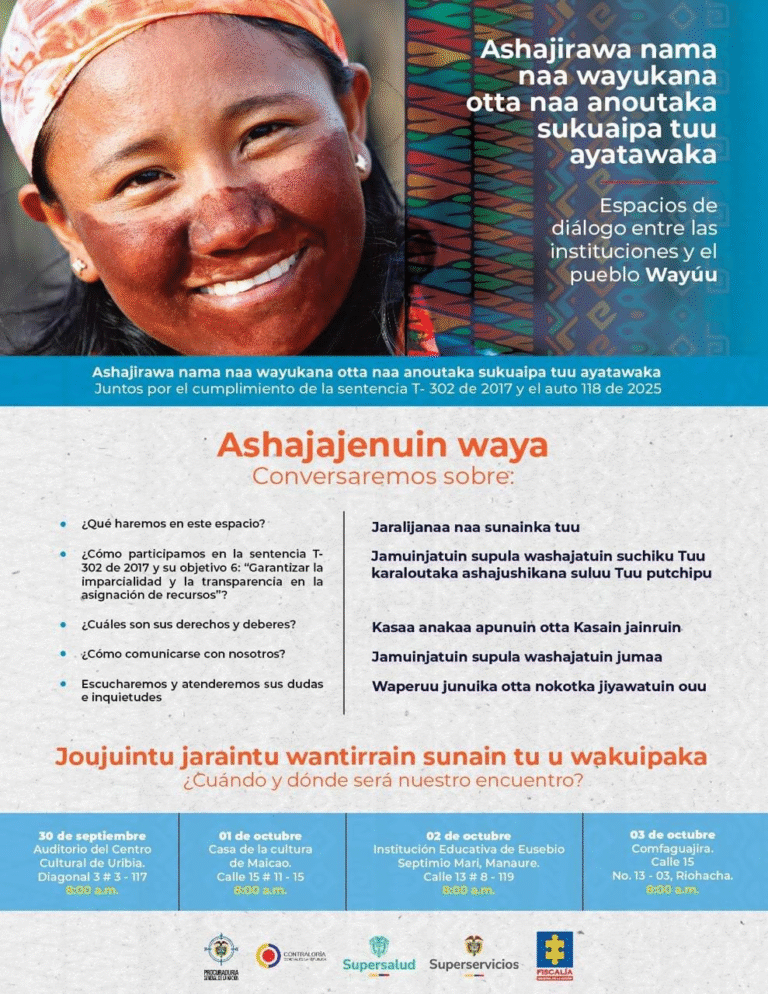 Instituciones nacionales y autoridades locales se unen en espacios de diálogo con el pueblo Wayuu
