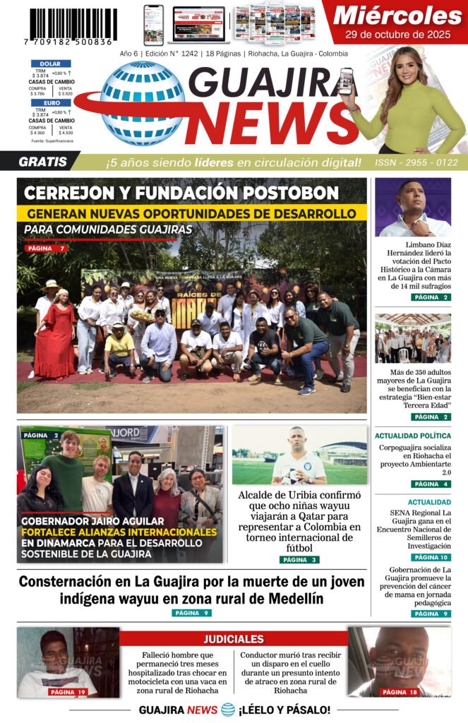 GUAJIRA NEWS (Miércoles, 29 de octubre) - Edición 1242