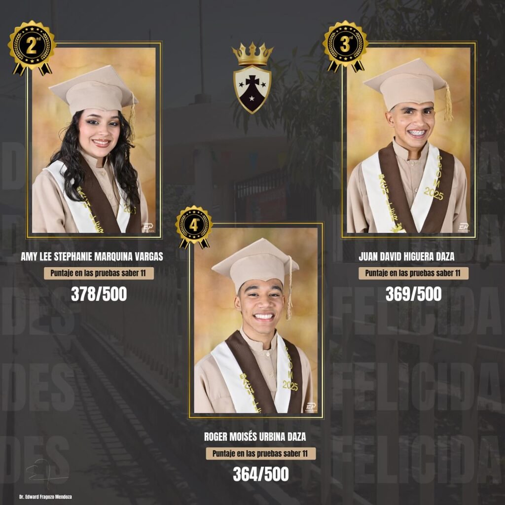 Estudiantes excelentes en las pruebas ICFES 2025 en la Institución Educativa “El Carmelo”, de San Juan del Cesar y de la Guajira