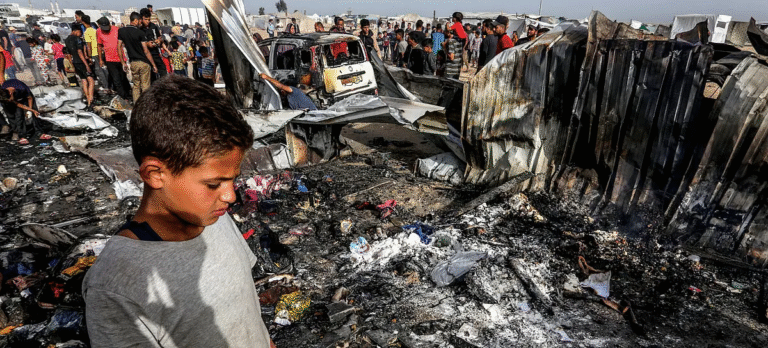Repudio al exterminio de palestino por Israel en Franja de Gaza