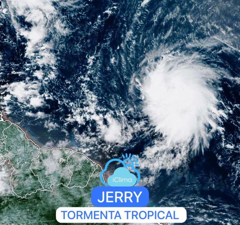 Tormenta Tropical Jerry podría fortalecer lluvias en el Caribe entre jueves y sábado
