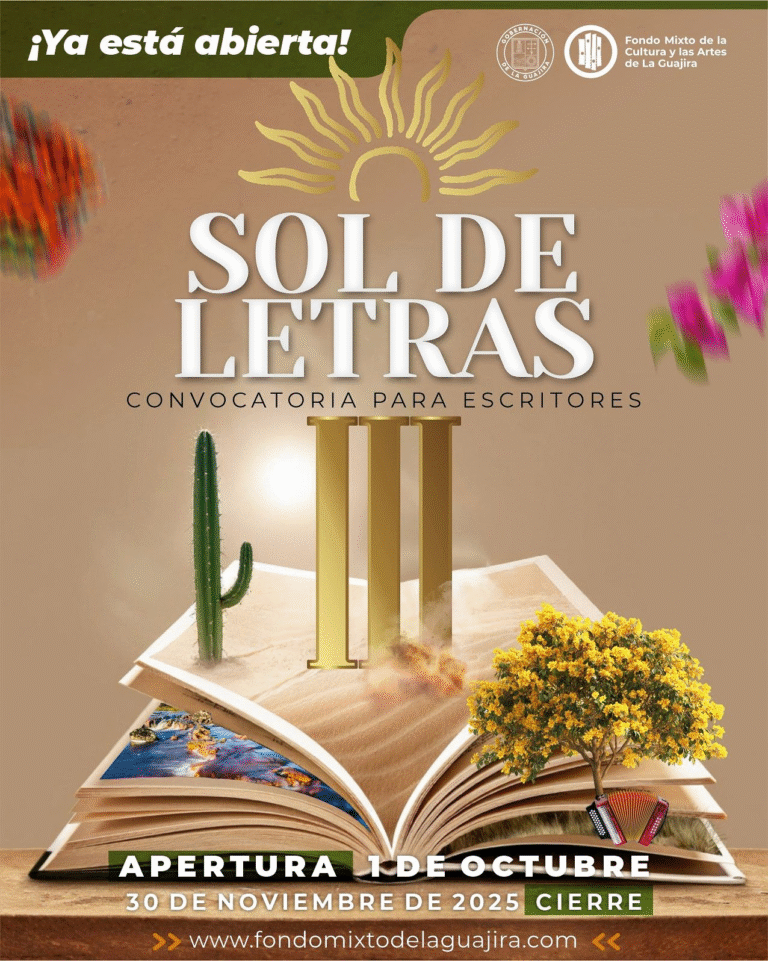 Se abren las inscripciones de la convocatoria “Sol de Letras 2025” en La Guajira