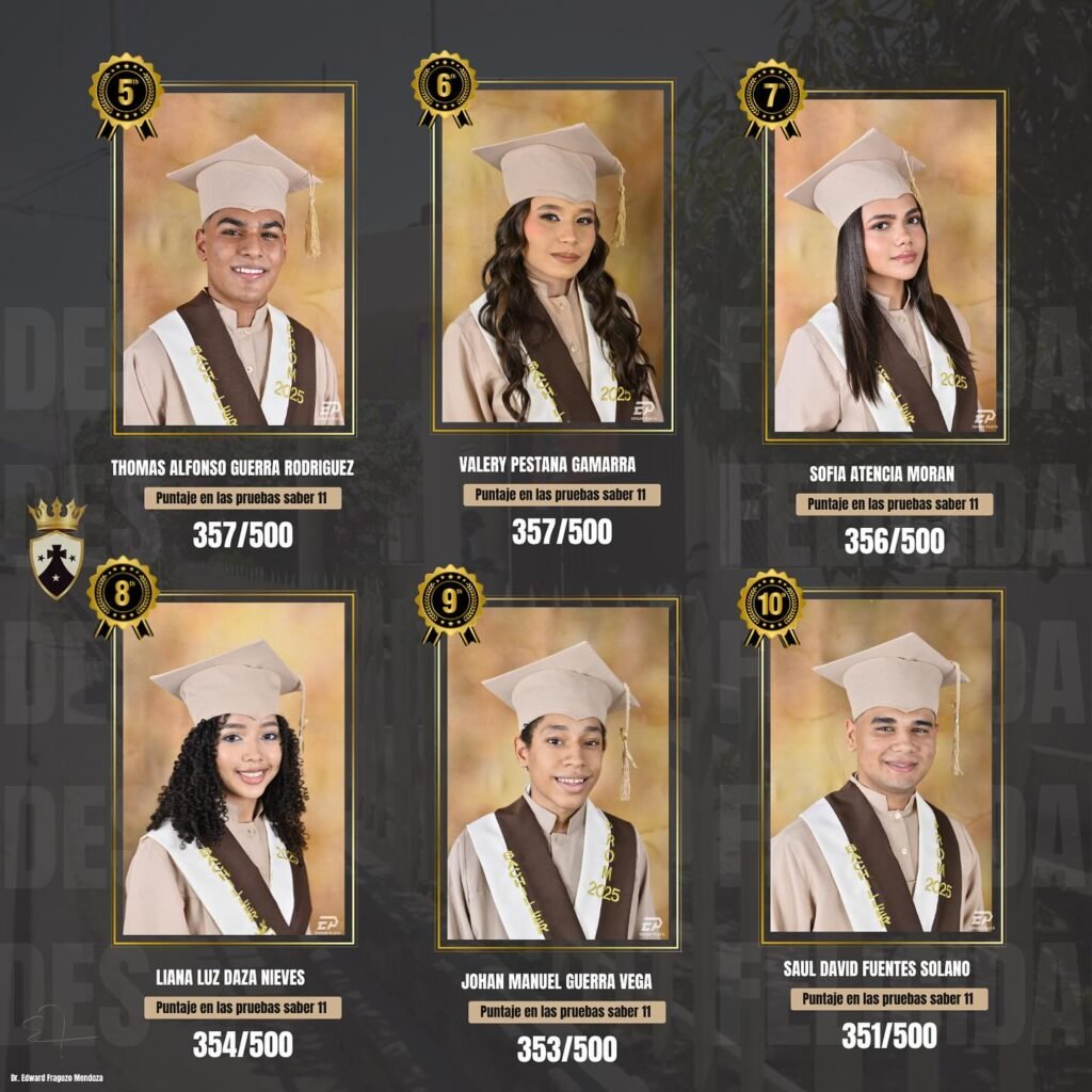 Estudiantes excelentes en las pruebas ICFES 2025 en la Institución Educativa “El Carmelo”, de San Juan del Cesar y de la Guajira