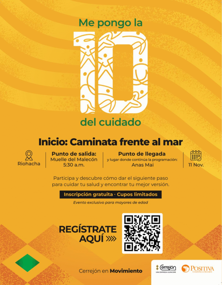En Riohacha, Cerrejón promueve hábitos saludables con la jornada “Ponte la 10 del cuidado”