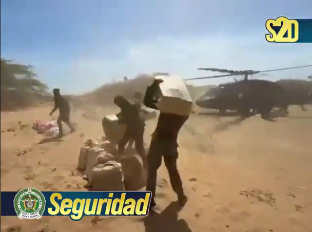 Incautadas 3,4 toneladas de cocaína en operación en el norte de La Guajira