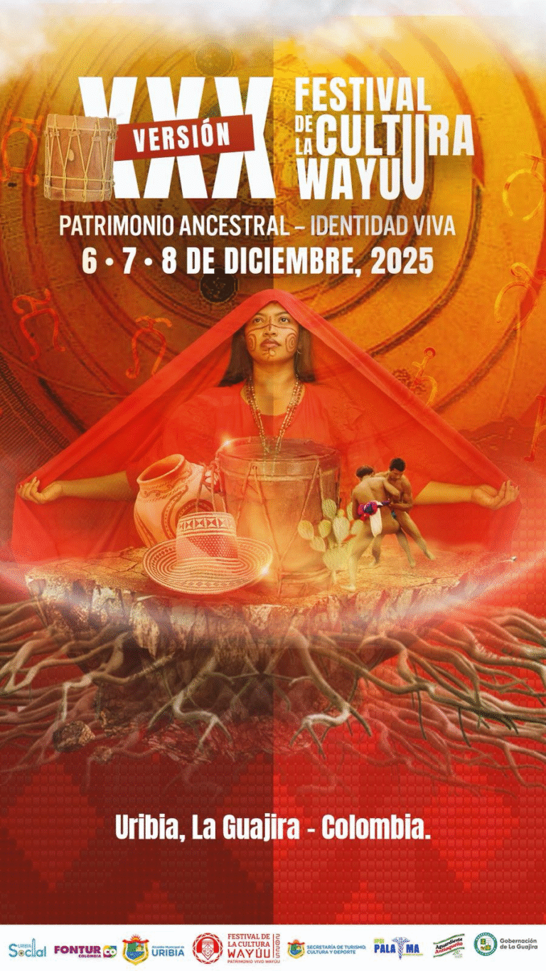 Así es el afiche oficial que anuncia el regreso del Festival de la Cultura Wayuu 2025